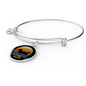 White Dachshund Mom Bracelet Stainless Steel or 18k Gold Circle Bangle-Express Your Love Gifts