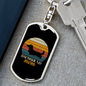 White Dachshund Mom Keychain Stainless Steel or 18k Gold Dog Tag Keyring-Express Your Love Gifts