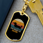 White Dachshund Mom Keychain Stainless Steel or 18k Gold Dog Tag Keyring-Express Your Love Gifts