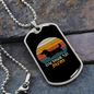 White Dachshund Mom Necklace Stainless Steel or 18k Gold Dog Tag 24" Chain-Express Your Love Gifts