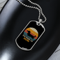 White Dachshund Mom Necklace Stainless Steel or 18k Gold Dog Tag 24" Chain-Express Your Love Gifts