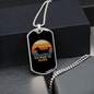 White Dachshund Mom Necklace Stainless Steel or 18k Gold Dog Tag 24" Chain-Express Your Love Gifts