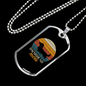 White Dachshund Mom Necklace Stainless Steel or 18k Gold Dog Tag 24" Chain-Express Your Love Gifts
