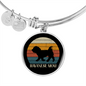 White Havanese Mom Bracelet Stainless Steel or 18k Gold Circle Bangle-Express Your Love Gifts