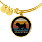 White Havanese Mom Bracelet Stainless Steel or 18k Gold Circle Bangle-Express Your Love Gifts