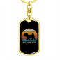 White Havanese Mom Keychain Stainless Steel or 18k Gold Dog Tag Keyring-Express Your Love Gifts