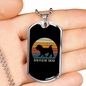 White Havanese Mom Necklace Stainless Steel or 18k Gold Dog Tag 24" Chain-Express Your Love Gifts