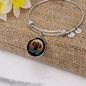 White Mastiff Mom Bracelet Stainless Steel or 18k Gold Circle Bangle-Express Your Love Gifts