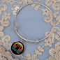 White Mastiff Mom Bracelet Stainless Steel or 18k Gold Circle Bangle-Express Your Love Gifts