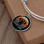 White Mastiff Mom Bracelet Stainless Steel or 18k Gold Circle Bangle-Express Your Love Gifts