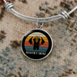 White Mastiff Mom Bracelet Stainless Steel or 18k Gold Circle Bangle-Express Your Love Gifts
