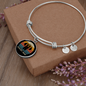 White Mastiff Mom Bracelet Stainless Steel or 18k Gold Circle Bangle-Express Your Love Gifts