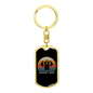 White Mastiff Mom Keychain Stainless Steel or 18k Gold Dog Tag Keyring-Express Your Love Gifts