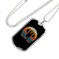 White Mastiff Mom Necklace Stainless Steel or 18k Gold Dog Tag 24" Chain-Express Your Love Gifts