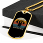 White Mastiff Mom Necklace Stainless Steel or 18k Gold Dog Tag 24" Chain-Express Your Love Gifts