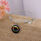White Pomeranian Dog Bracelet Stainless Steel or 18k Gold Circle Bangle-Express Your Love Gifts