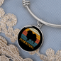 White Pomeranian Dog Bracelet Stainless Steel or 18k Gold Circle Bangle-Express Your Love Gifts