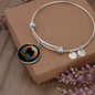 White Pomeranian Dog Bracelet Stainless Steel or 18k Gold Circle Bangle-Express Your Love Gifts