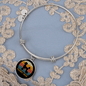 White Poodle Mom Bracelet Stainless Steel or 18k Gold Circle Bangle-Express Your Love Gifts