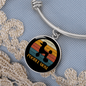 White Poodle Mom Bracelet Stainless Steel or 18k Gold Circle Bangle-Express Your Love Gifts