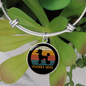 White Poodle Mom Bracelet Stainless Steel or 18k Gold Circle Bangle-Express Your Love Gifts