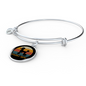 White Poodle Mom Bracelet Stainless Steel or 18k Gold Circle Bangle-Express Your Love Gifts