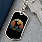 White Poodle Mom Keychain Stainless Steel or 18k Gold Dog Tag Keyring-Express Your Love Gifts