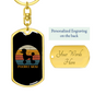 White Poodle Mom Keychain Stainless Steel or 18k Gold Dog Tag Keyring-Express Your Love Gifts