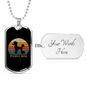 White Poodle Mom Necklace Stainless Steel or 18k Gold Dog Tag 24" Chain-Express Your Love Gifts