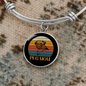 White Pug Mom Bracelet Stainless Steel or 18k Gold Circle Bangle-Express Your Love Gifts