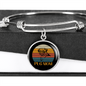 White Pug Mom Bracelet Stainless Steel or 18k Gold Circle Bangle-Express Your Love Gifts
