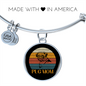 White Pug Mom Bracelet Stainless Steel or 18k Gold Circle Bangle-Express Your Love Gifts