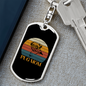 White Pug Mom Keychain Stainless Steel or 18k Gold Dog Tag Keyring-Express Your Love Gifts