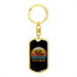 White Pug Mom Keychain Stainless Steel or 18k Gold Dog Tag Keyring-Express Your Love Gifts