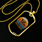White Pug Mom Necklace Stainless Steel or 18k Gold Dog Tag 24" Chain-Express Your Love Gifts