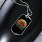 White Pug Mom Necklace Stainless Steel or 18k Gold Dog Tag 24" Chain-Express Your Love Gifts