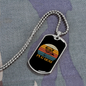 White Pug Mom Necklace Stainless Steel or 18k Gold Dog Tag 24" Chain-Express Your Love Gifts
