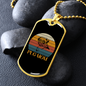 White Pug Mom Necklace Stainless Steel or 18k Gold Dog Tag 24" Chain-Express Your Love Gifts
