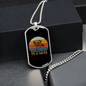 White Pug Mom Necklace Stainless Steel or 18k Gold Dog Tag 24" Chain-Express Your Love Gifts