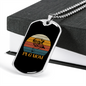 White Pug Mom Necklace Stainless Steel or 18k Gold Dog Tag 24" Chain-Express Your Love Gifts