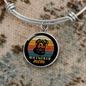 White Rottweiler Mom Bracelet Stainless Steel or 18k Gold Circle Bangle-Express Your Love Gifts