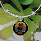 White Rottweiler Mom Bracelet Stainless Steel or 18k Gold Circle Bangle-Express Your Love Gifts
