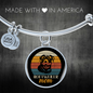 White Rottweiler Mom Bracelet Stainless Steel or 18k Gold Circle Bangle-Express Your Love Gifts