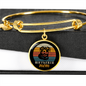 White Rottweiler Mom Bracelet Stainless Steel or 18k Gold Circle Bangle-Express Your Love Gifts