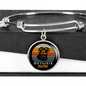 White Rottweiler Mom Bracelet Stainless Steel or 18k Gold Circle Bangle-Express Your Love Gifts