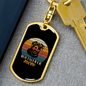 White Rottweiler Mom Keychain Stainless Steel or 18k Gold Dog Tag Keyring-Express Your Love Gifts