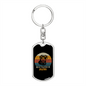 White Rottweiler Mom Keychain Stainless Steel or 18k Gold Dog Tag Keyring-Express Your Love Gifts