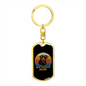 White Rottweiler Mom Keychain Stainless Steel or 18k Gold Dog Tag Keyring-Express Your Love Gifts