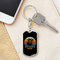 White Rottweiler Mom Keychain Stainless Steel or 18k Gold Dog Tag Keyring-Express Your Love Gifts
