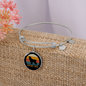 White Spaniel Mom Bracelet Stainless Steel or 18k Gold Circle Bangle-Express Your Love Gifts